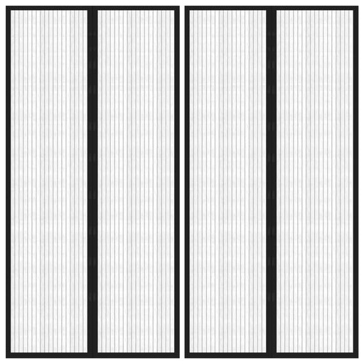 Perdea de ușă anti-insecte cu magnet, 2 buc., negru, 220x100 cm - WALTI WALTI