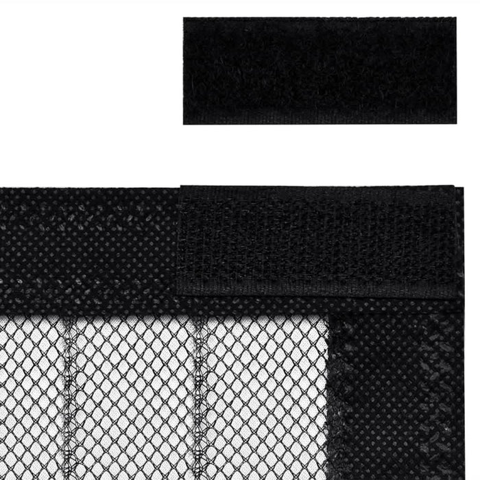 Perdea de ușă anti-insecte cu magnet, 2 buc., negru, 220x110 cm - WALTI WALTI