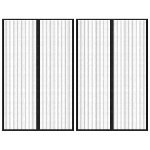 Perdea de ușă anti-insecte cu magnet, 2 buc., negru, 220x130 cm - WALTI WALTI