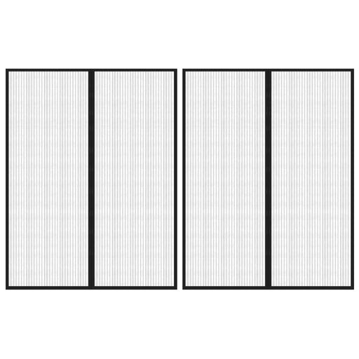 Perdele de ușă anti-insecte cu magnet, 2 buc., negru 230x160 cm - WALTI WALTI