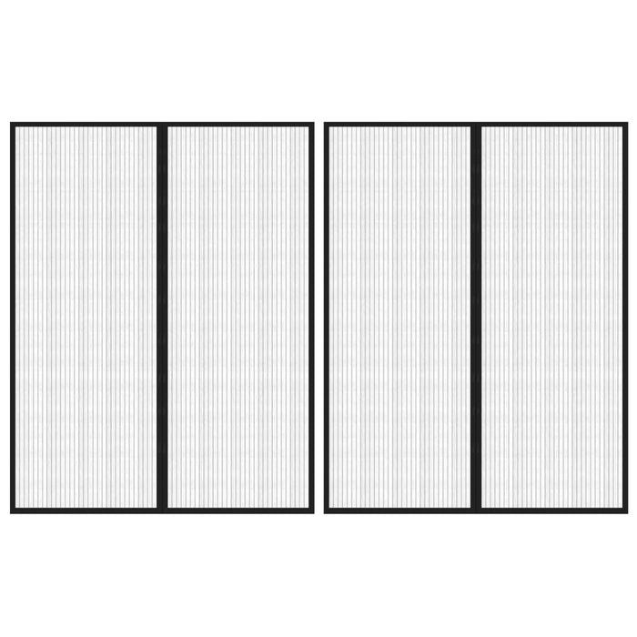 Perdele de ușă anti-insecte cu magnet, 2 buc., negru 230x160 cm - WALTI WALTI