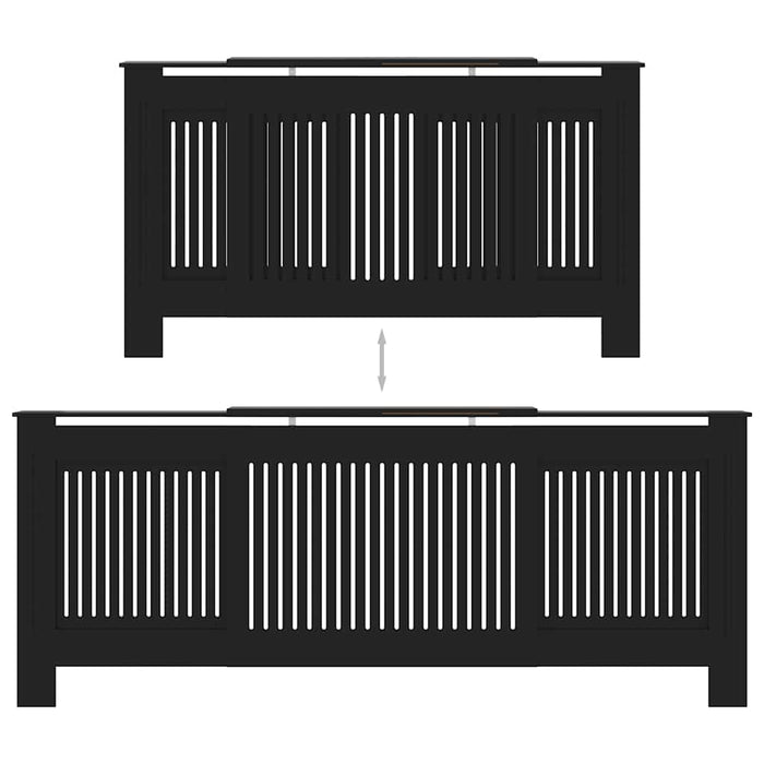 Mască pentru calorifer, negru, 205 cm, lemn prelucrat WALTI