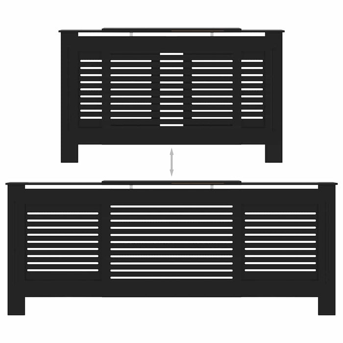 Mască pentru calorifer, negru, 205 cm, MDF - WALTI WALTI