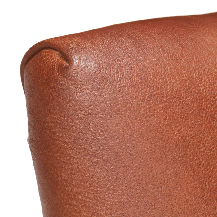 Scaune de bucătărie, 4 buc., maro, piele naturală de capră - WALTI WALTI