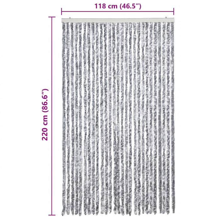 Perdea pentru insecte, alb și gri, 118 x 220 cm, chenille WALTI
