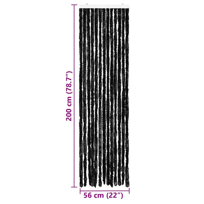 Perdea pentru insecte, antracit, 56x200 cm, Chenille - WALTI WALTI