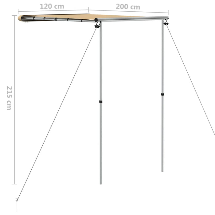 Copertină pentru camping & rulote, bej, 1,2x2x2,15 m - WALTI WALTI