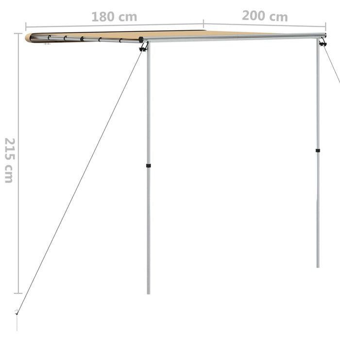 Copertină pentru camping & rulote, bej, 1,8x2x2,15 m - WALTI WALTI