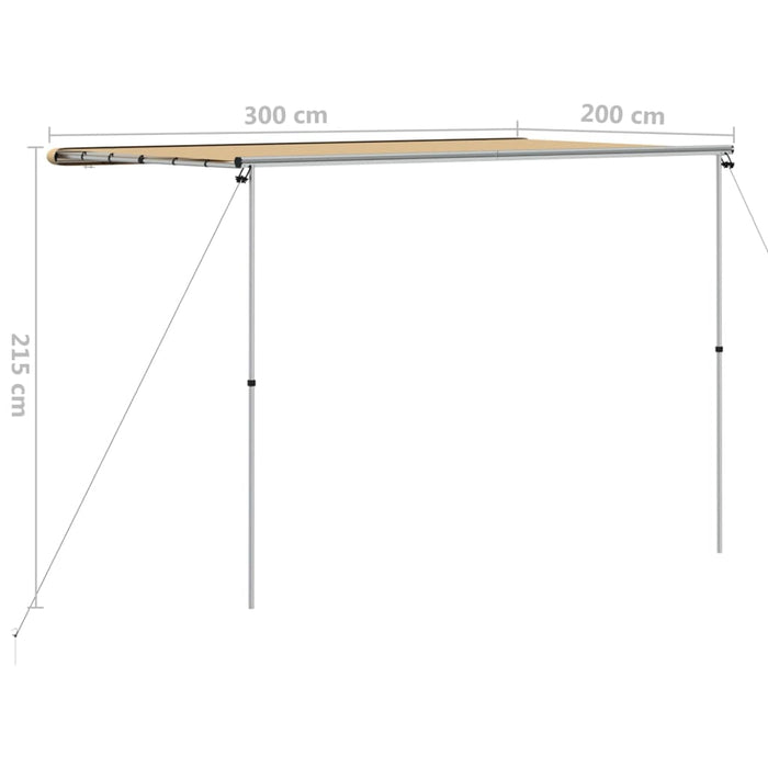 Copertină pentru camping & rulote, bej, 3x2x2,15 m WALTI