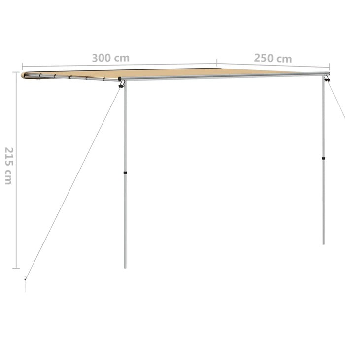 Copertină pentru camping & rulote, bej, 3x2,5x2,15 m - WALTI WALTI