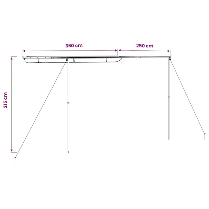 Copertină pentru camping & rulote, bej, 3,6x2,5x2,15 m - WALTI WALTI