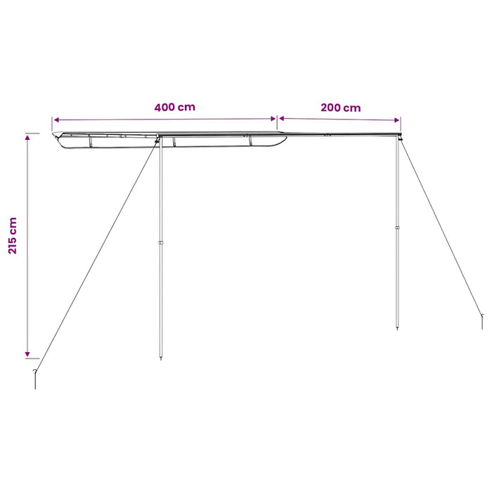 Copertină pentru camping & rulote, bej, 4x2x2,15 m - WALTI WALTI