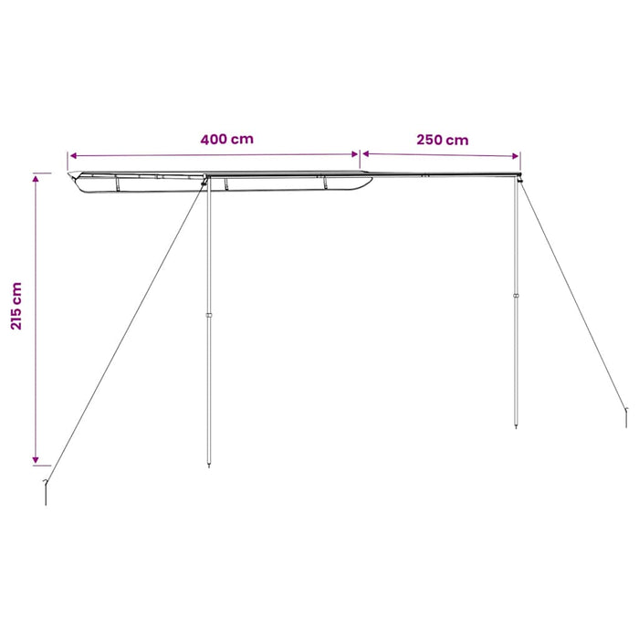 Copertină pentru camping & rulote, bej, 4x2,5x2,15 m - WALTI WALTI