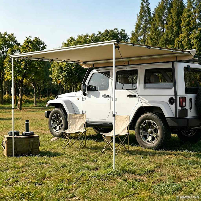 Copertină pentru camping & rulote, bej, 4x3x2,15 m - WALTI WALTI