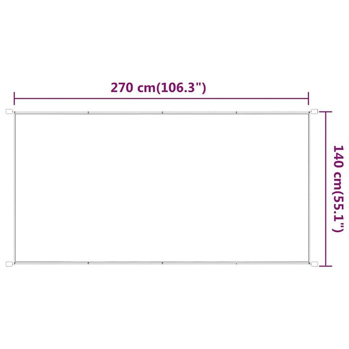 Copertină verticală, alb, 140x270 cm, țesătură Oxford - WALTI WALTI