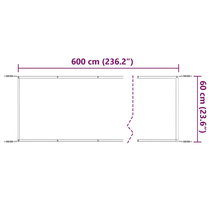 Copertină verticală, bej, 60x600 cm, țesătură Oxford WALTI