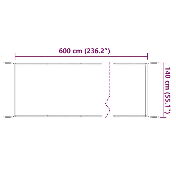 Copertină verticală,verde deschis, 140x600 cm, țesătură Oxford WALTI