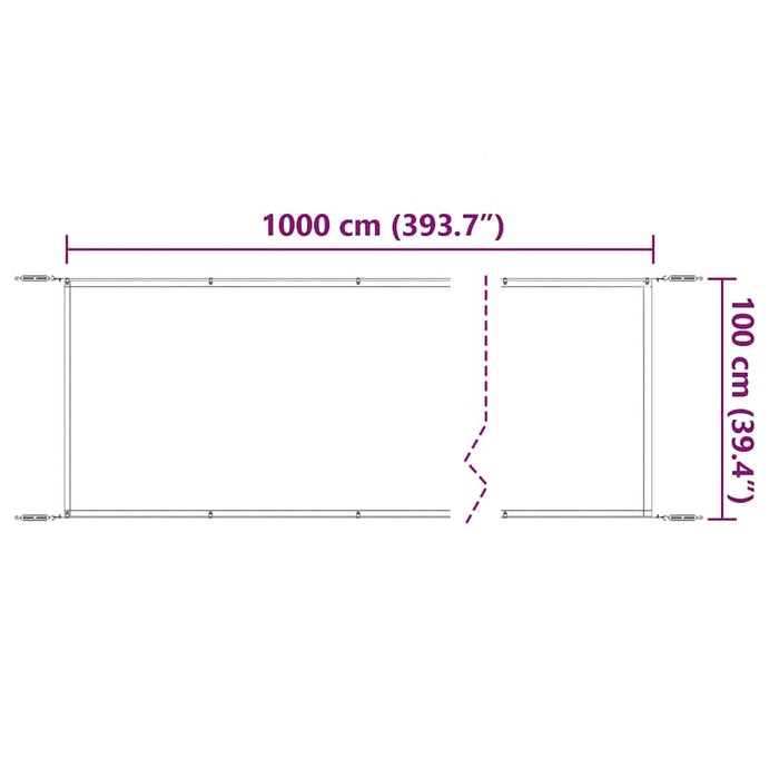 Copertină verticală, teracotă, 100x1000 cm, țesătură Oxford WALTI