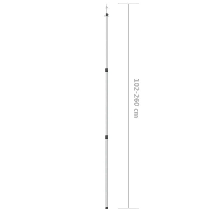 Stâlpi telescopici pentru prelată, 2 buc., 102-260 cm, aluminiu - WALTI WALTI