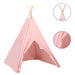 Cort de copii teepee cu geantă, roz, 120x120x150 cm, piersică - WALTI WALTI