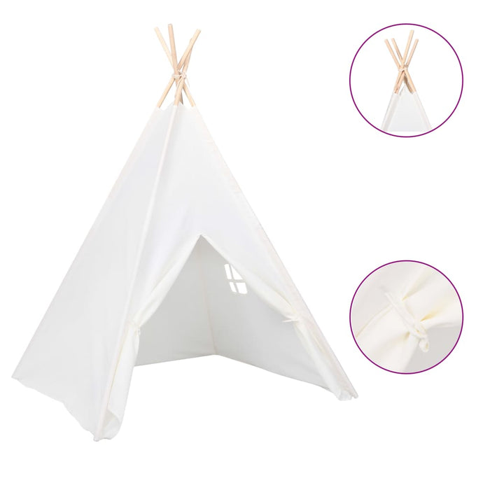 Cort de copii teepee cu geantă piersică, alb, 120x120x150 cm, - WALTI WALTI