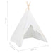 Cort de copii teepee cu geantă piersică, alb, 120x120x150 cm, - WALTI WALTI
