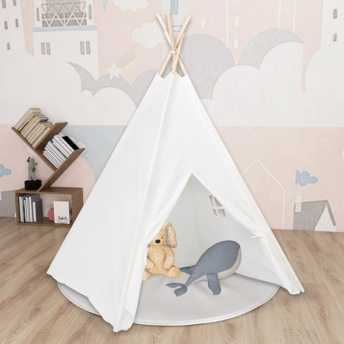 Cort de copii teepee cu geantă piersică, alb, 120x120x150 cm, - WALTI WALTI