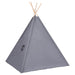 Cort de copii teepee cu geantă, gri 120x120x150 cm, piersică - WALTI WALTI