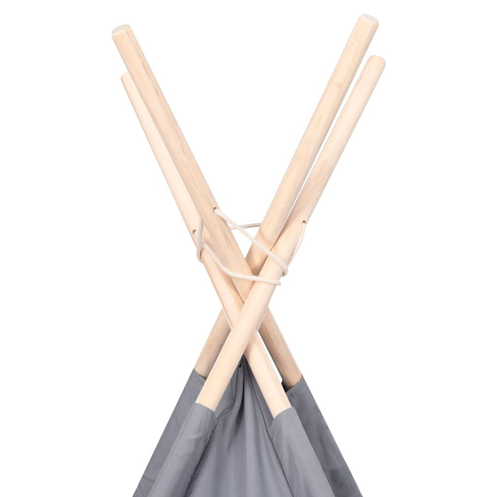 Cort de copii teepee cu geantă, gri 120x120x150 cm, piersică - WALTI WALTI