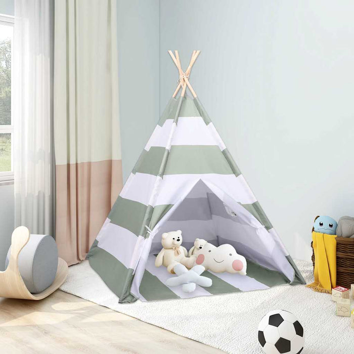 Cort pentru copii Dungi Gri și alb 120 x 120 x 150 cm - WALTI WALTI