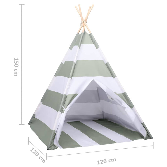 Cort pentru copii Dungi Gri și alb 120 x 120 x 150 cm - WALTI WALTI