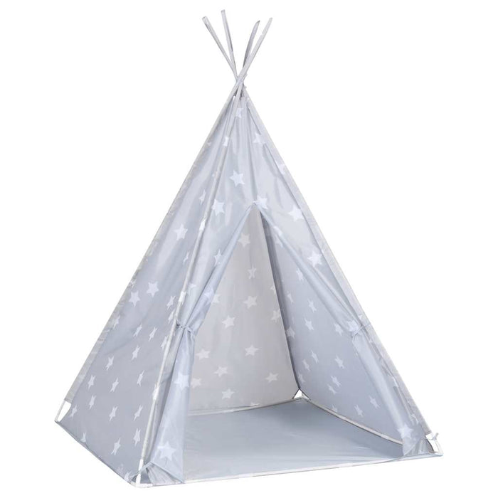 Cort de copii teepee cu geantă, gri, 115x115x160 cm, poliester - WALTI WALTI