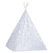 Cort de copii teepee cu geantă, gri, 115x115x160 cm, poliester - WALTI WALTI