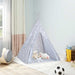 Cort de copii teepee cu geantă, gri, 115x115x160 cm, poliester - WALTI WALTI