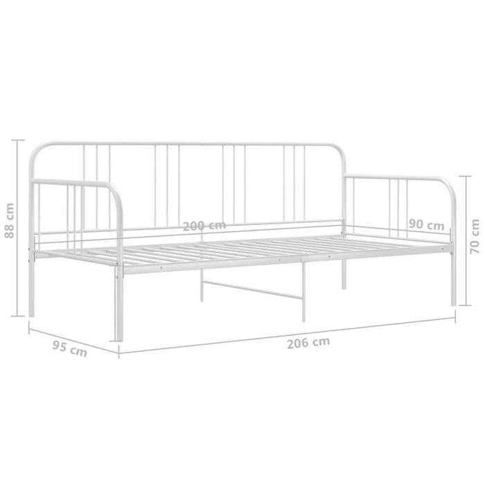 Cadru pat canapea, alb, 90 x 200 cm, metal - WALTI WALTI