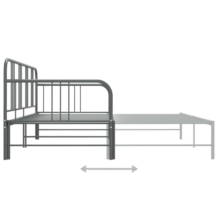 Cadru pat canapea extensibilă, gri, 90 x 200 cm, metal - WALTI WALTI