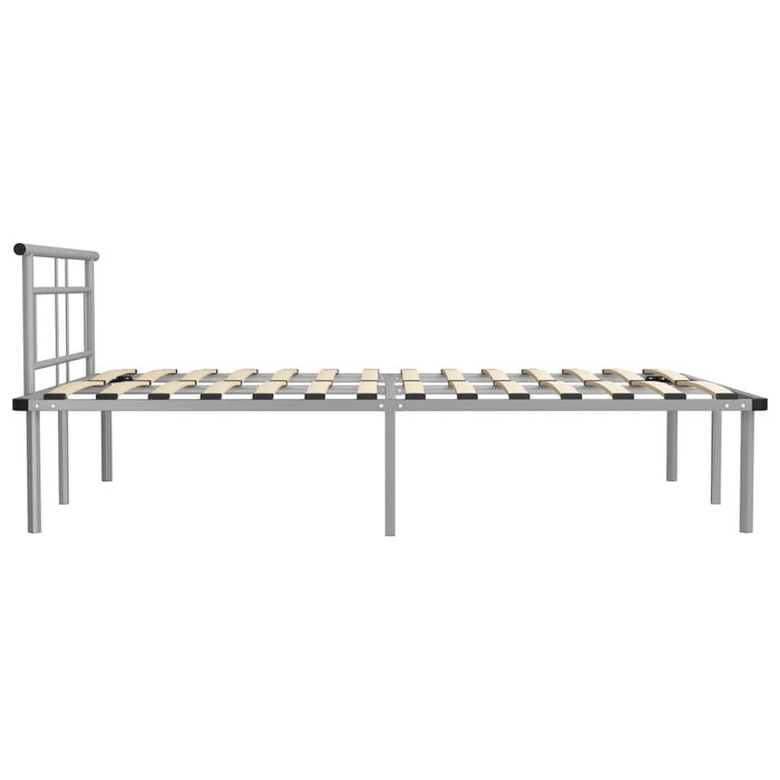 Cadru de pat fără saltea, gri, 140 x 200 cm, metal WALTI