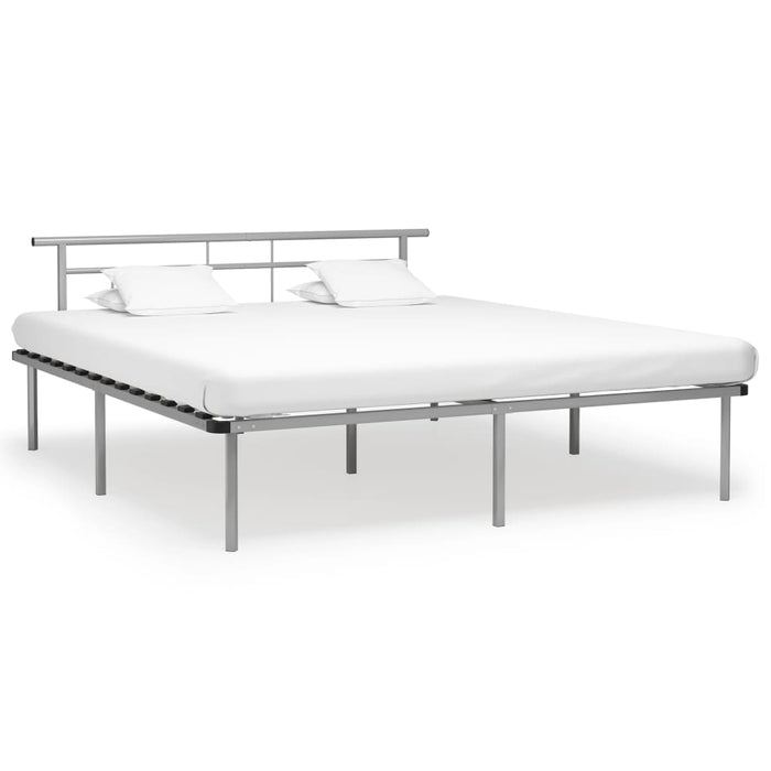 Cadru de pat, gri, 200 x 200 cm, metal WALTI