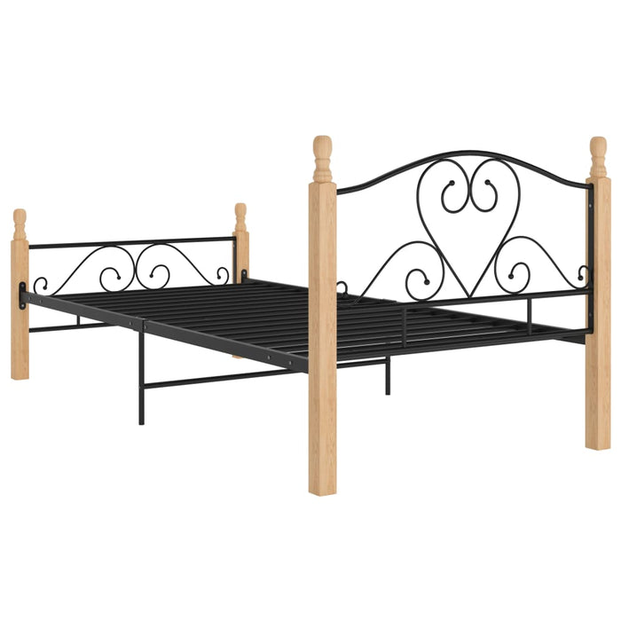 Cadru de pat, negru, 90x200 cm, metal - WALTI WALTI