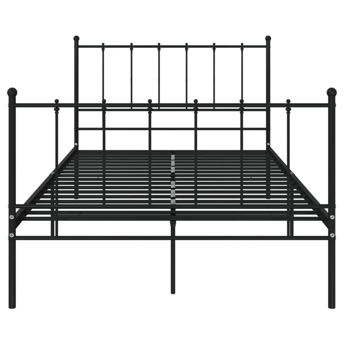 Cadru de pat, negru, 120x200 cm, metal WALTI