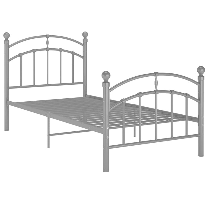 Cadru de pat, gri, 90x200 cm, metal WALTI