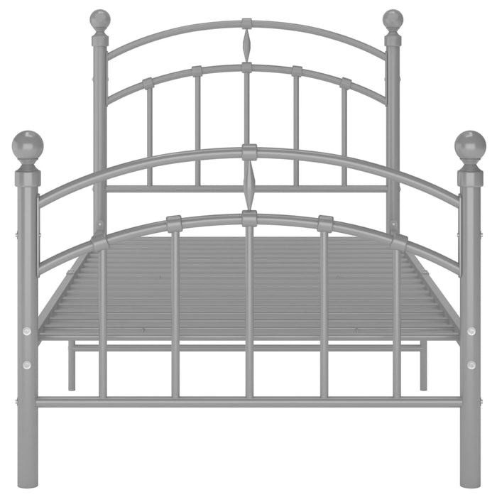 Cadru de pat, gri, 90x200 cm, metal WALTI