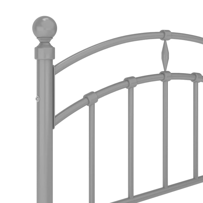Cadru de pat, gri, 90x200 cm, metal WALTI