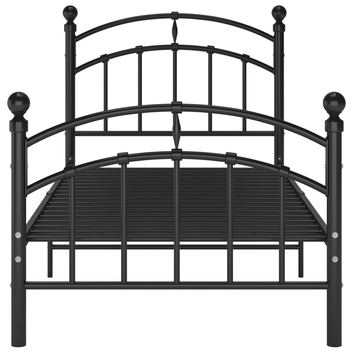 Cadru de pat, negru, 100x200 cm, metal WALTI