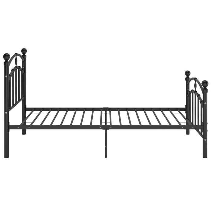 Cadru de pat, negru, 100x200 cm, metal WALTI