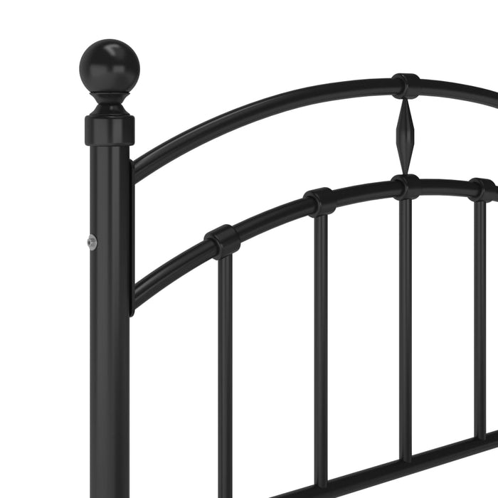 Cadru de pat, negru, 100x200 cm, metal WALTI