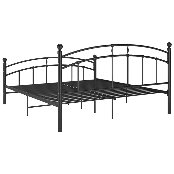 Cadru de pat, negru, 160x200 cm, metal - WALTI WALTI