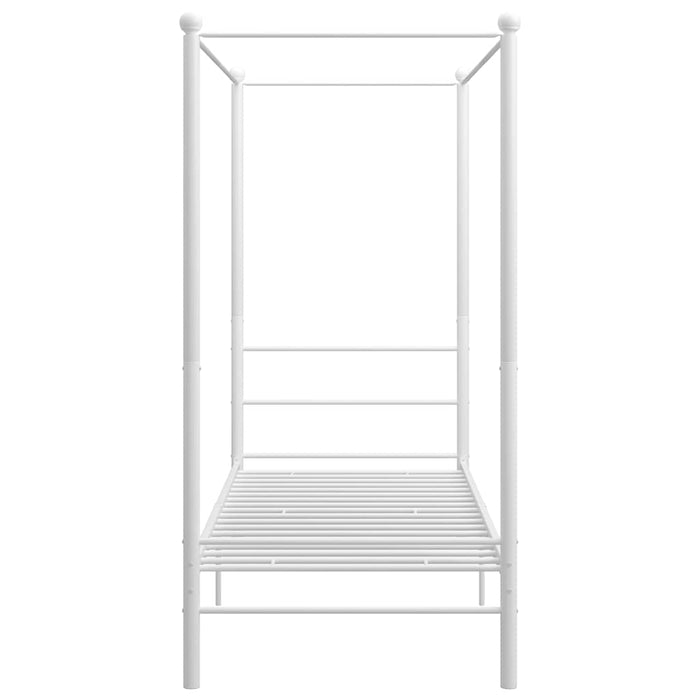 Cadru de pat cu baldachin, alb, 90x200 cm, metal WALTI
