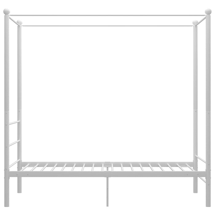 Cadru de pat cu baldachin, alb, 90x200 cm, metal WALTI