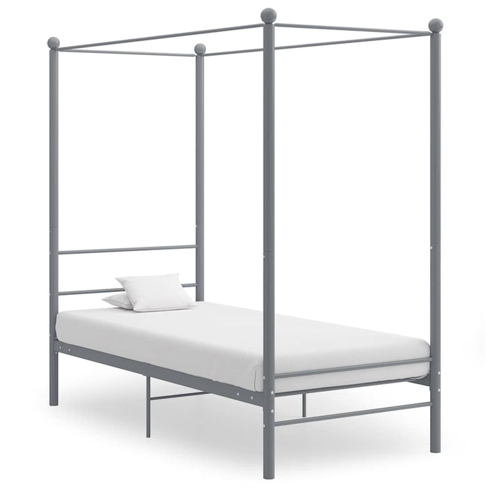 Cadru de pat cu baldachin, gri, 90x200 cm, metal - WALTI WALTI